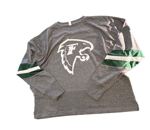 Ladies Oversized Long Sleeve Distressed Falcon