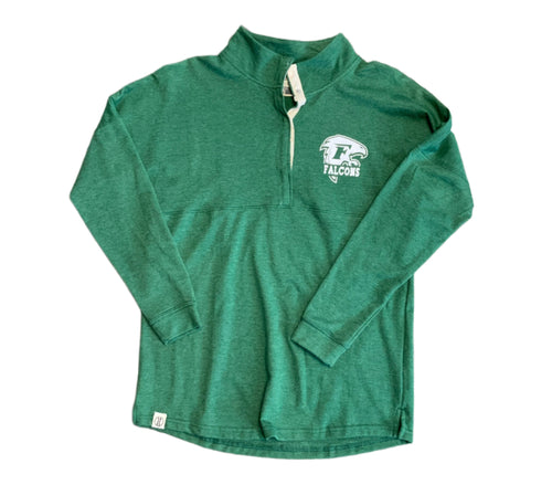 Ladies Long Sleeve Half Button Up (Small