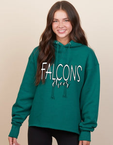 Ladies Falcon Love Cheer Boxy Pullover Hood