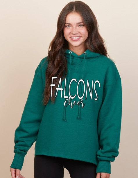 Ladies Falcon Love Cheer Boxy Pullover Hood