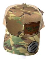 Load image into Gallery viewer, Freeland Leather Patch Snapback Hat