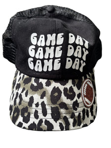 Football Game Day Animal Print Hat