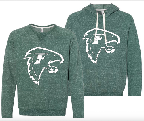Distressed Falcon Vintage Style Fleece